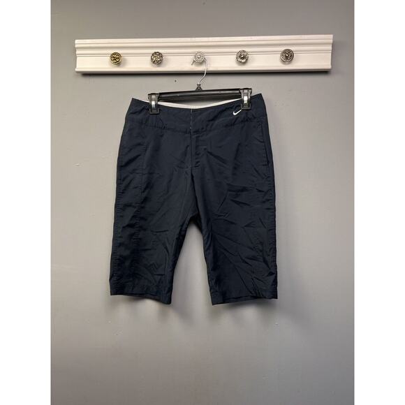 Nike Bermuda Shorts Womens Small Blue Vintage Gray tag pockets Performance Flaw - Picture 1 of 8